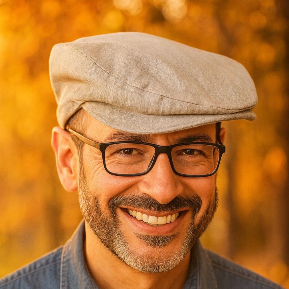 Beige Linen Cotton Flat Cap – Classic Style, Lightweight & Breathable handmade